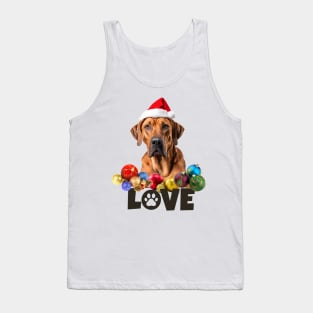 Rhodesian Ridgeback Christmas LOVE Tank Top